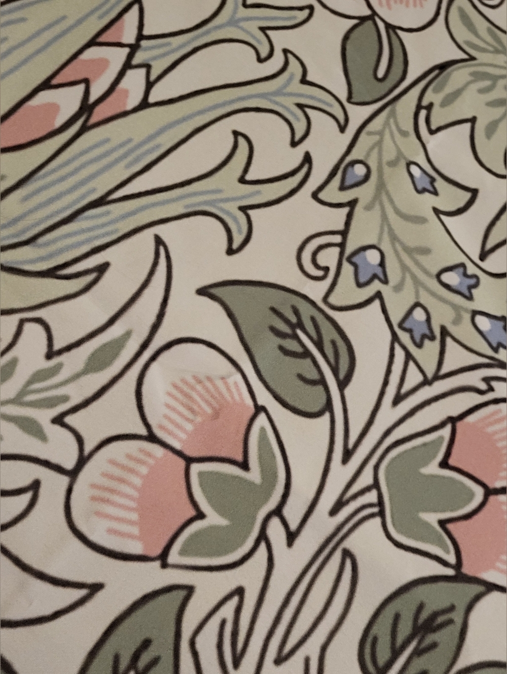 Croscill Floral Sage Green Pink Shower Curtain With White Metal Hooks NWOT - Picture 7 of 14